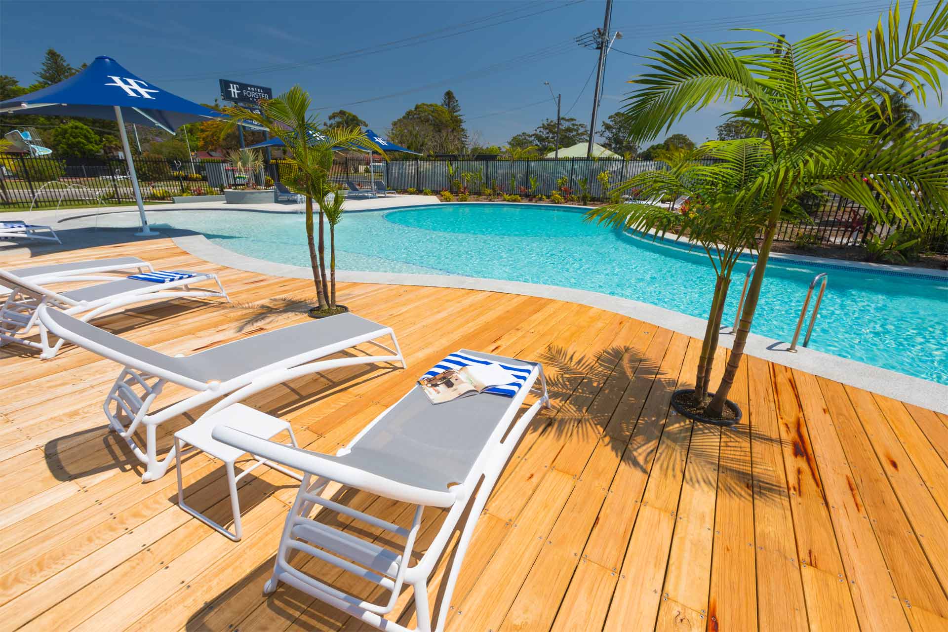 4. Relax by the pool at Hotel Forster