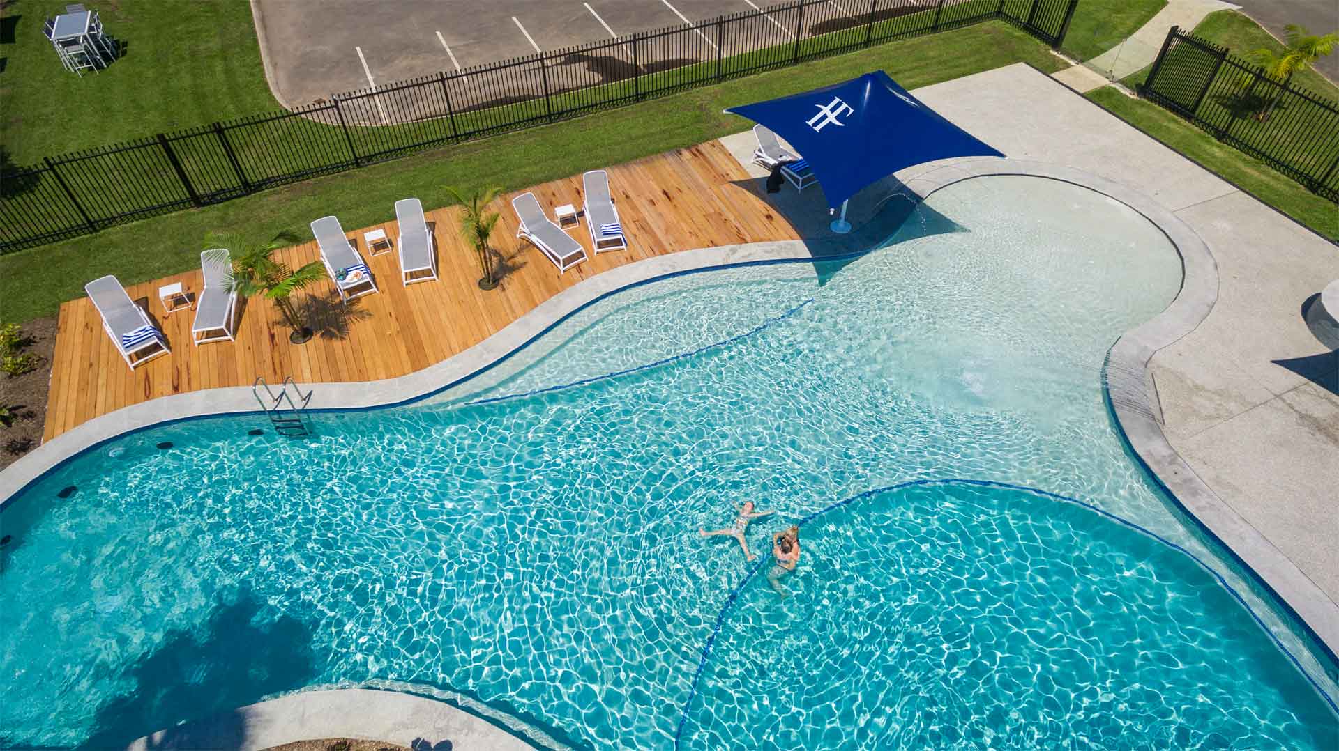 13. Hotel Forster birds eye view of new oasis pool